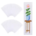 30Pcs Cotton Aida Cloth Bookmarks for Cross Stitch Making