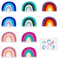 10Pcs 5 Colors Food Grade Eco-Friendly Silicone Focal Beads