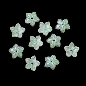 Dyed & Heated Glass Bead Caps