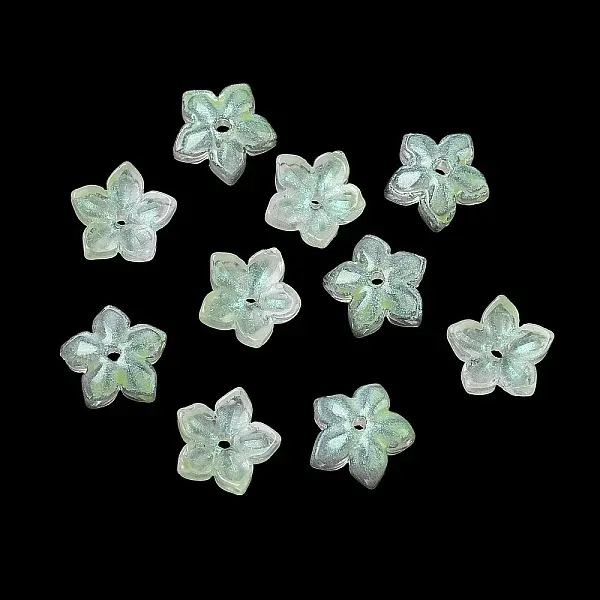 Dyed & Heated Glass Bead Caps