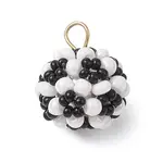 Glass Seed Beaded Round Pendants