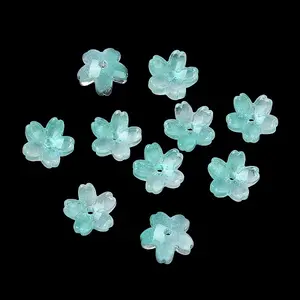 Dyed & Heated Glass Bead Caps