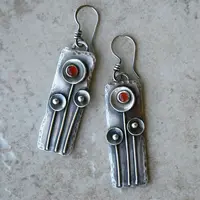 National Style Alloy Rhinestone Dangle Earrings