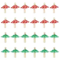 24Pcs 2 Colors Plastic Pendants