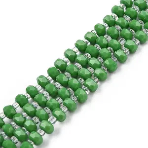 Opaque Solid Color Glass Beads Strands