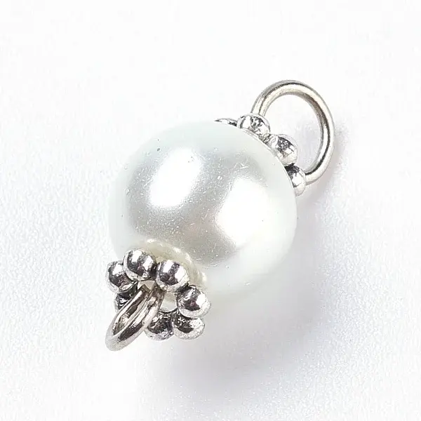 Pearlized Glass Pearl Links connectors