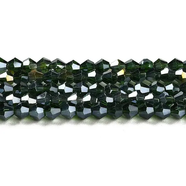 Transparent Electroplate Glass Beads Strands