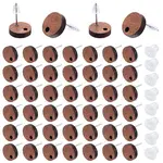 50Pcs Wood Stud Earring Finding