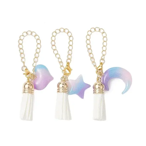 Resin Heart/Moon/Star Cup Charms