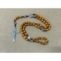 Wood Rosary Bead Necklaces