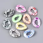 Spray Painted Opaque Acrylic Linking Rings