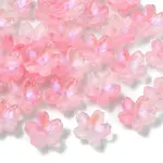 30Pcs Electroplate Transparent Glass Beads