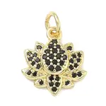 Brass Micro Pave Cubic Zirconia Pendants
