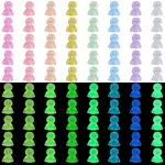 80Pcs 8 Colors Luminous Resin Doll Ornaments