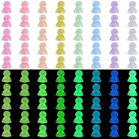 80Pcs 8 Colors Luminous Resin Doll Ornaments