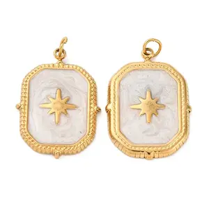 304 Stainless Steel Enamel Pendants