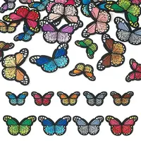 1Bag Polyester Embroidery Cloth Iron On/Sew On Patches