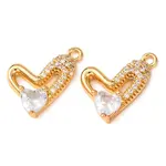 Brass Micro Pave Cubic Zirconia Pendants