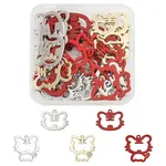 30Pcs 5 Style Spray Painted Alloy Pendants