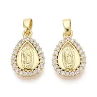 Religion Brass Micro Pave Cubic Zirconia Pendants