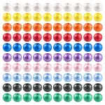 100Pcs 10 Colors Painted Natural Wood Beads
