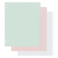 48Pcs 3 Colors PP Plastic Binder Index Divider Sheets