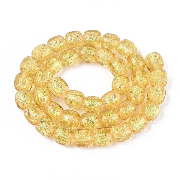 Handmade Foil Lampwork Beads Strands