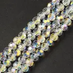 Transparent Electroplate Glass Beads Strands