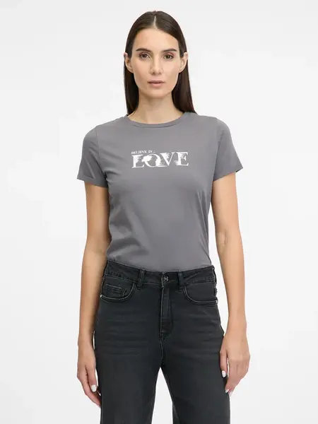 Grey women's short-sleeved T-shirt ORSAY - Women's