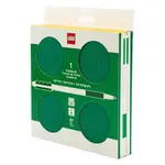 LEGO zápisník s gelovým perem jako klipem a náhradní náplní – zelený