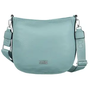 Trendy dámská koženková crossbody kabelka Candelis, džínově modrá