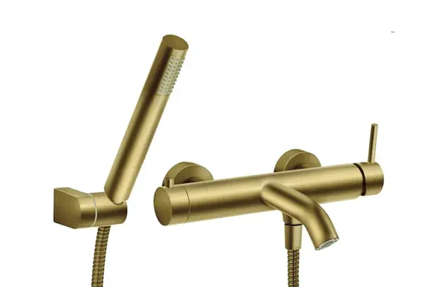 Novaservis Ferro Ciriculus - Vanová baterie s příslušenstvím, kartáčované zlato BCK11BG