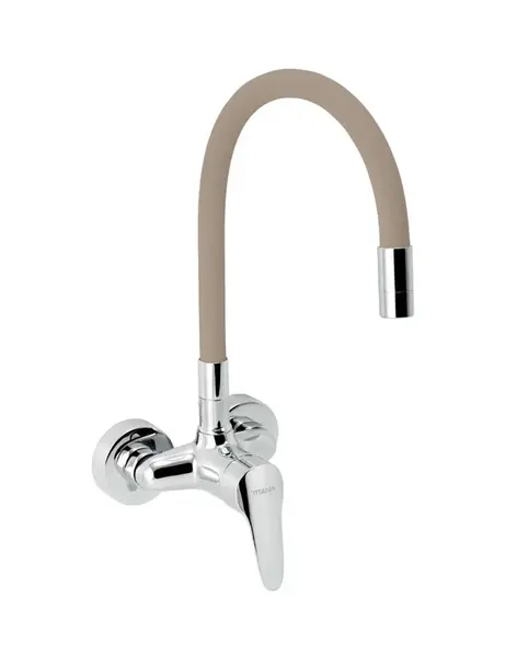 Novaservis Titania Iris - Dřezová baterie s flexibilním ramenem, béžová/chrom 94484,0BE
