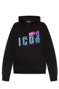 Černá mikina Dsquared s kapucí