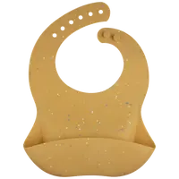 CANPOL BABIES Podbradník silikonový s vreckom žltý