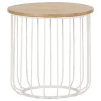 Landscape ODKLÁDACÍ STOLEK, dub, bílá, barvy dubu