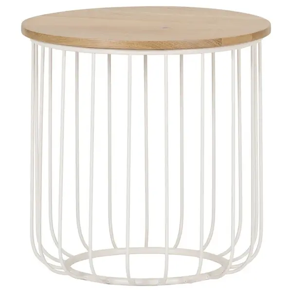 Landscape ODKLÁDACÍ STOLEK, dub, bílá, barvy dubu