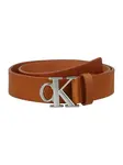 Calvin Klein Opasky 'Smooth Monogram Buckle'  koňaková