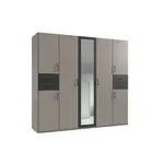 MID.YOU ŠATNÍ SKŘÍŇ S OTOČNÝMI DVEŘMI, barvy grafitu, šedá, Sahara, 225/208/58 cm