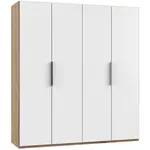 MID.YOU ŠATNÍ SKŘÍŇ S OTOČNÝMI DVEŘMI, bílá, barvy dubu, 200/216/58 cm