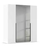 Rauch Möbel ŠATNÍ SKŘÍŇ S OTOČNÝMI DVEŘMI, šedá, bílá, 201/223/61 cm