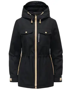 MARIKOO Prechodná parka 'Sohaa 16'  tmelová / čierna