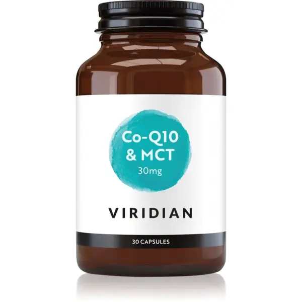 Viridian Nutrition Co-Q10 & MCT 30 mg kapsuly na podporu športového výkonu 30 cps