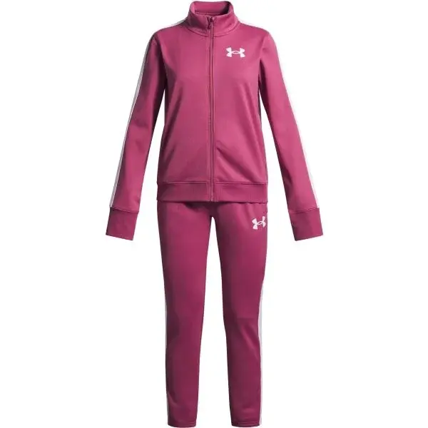 Under Armour EM KNIT TRACK SUIT Dívčí sportovní souprava, červená, velikost L