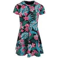 ALPINE PRO DRIMO Dívčí šaty s rukávy, černá, velikost 116-122