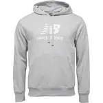 New Balance ESSENTIALS STACKED LOGO FRENCH TERRY HOODIE Pánská mikina, šedá, velikost