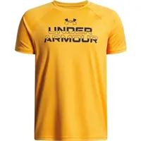 Under Armour SPLIT WORDMARK Chlapecké triko, oranžová, velikost M