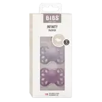 BIBS Infinity anatomické dudlíky ze silikonu, velikost 1, Fossil Grey / Mauve 2 ks