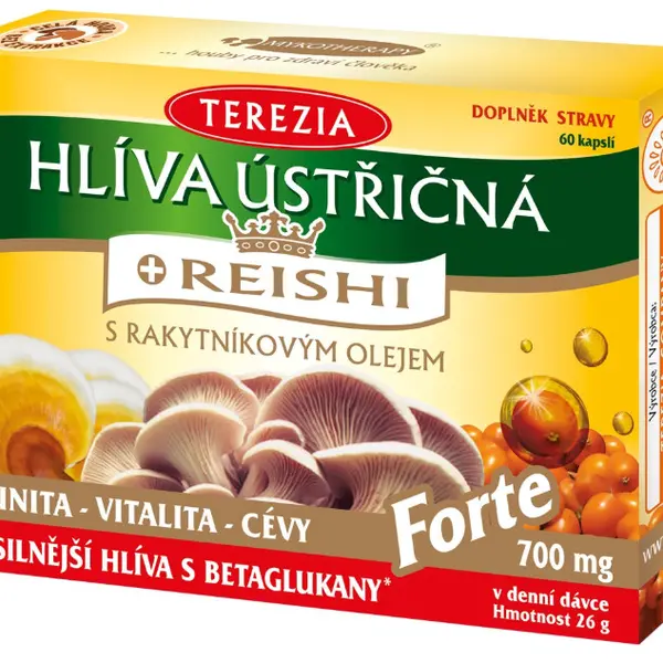 TEREZIA Hlíva ústřičná s REISHI FORTE 60 tobolek