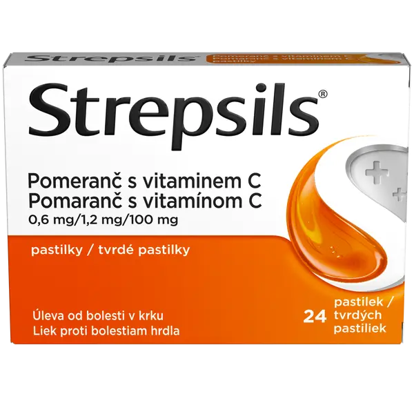STREPSILS Pomeranč s vitaminem C 24 pastilek